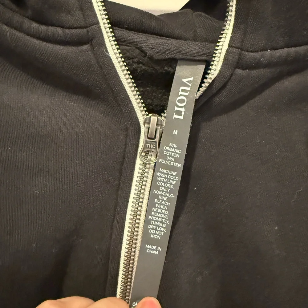 Vuori Restore 1/2 Zip Hoodie - Washed Black - Picture 4 of 5
